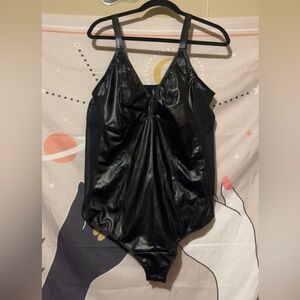 Torrid Women's Plus Size 3 Pleather and Mesh Panel Lingerie Bodysuit